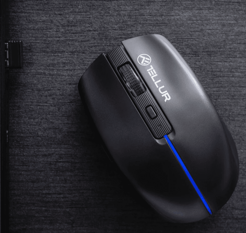 Mouse Gaming Wireless TELLUR Tellur Silent Click, 1600 dpi, Negru — miniatură