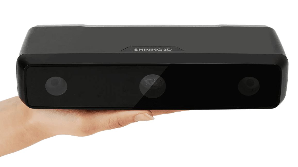 Scanner 3D Shining 3D Einscan-SE v2 Precizie de scanare (mm): 0,1; Timp de scanare pentru o imagine (s): <1s ; <45s pentru scanare completă 360 grade Distanță între puncte (mm): 0.17 - 0.20 Distanta de scanare(mm): 290-480; Mod de aliniere: trăsături obiect; manual; Scanare textură: Da; Scanare — miniatură