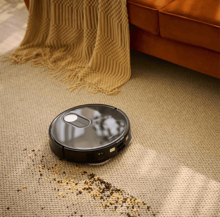 Robot de aspirare Roborock Qrevo Slim, aspirator, mop si staie inteligenta de golire automata, 60W Lidar, 11000 PA, 5200mAh, negru — miniatură
