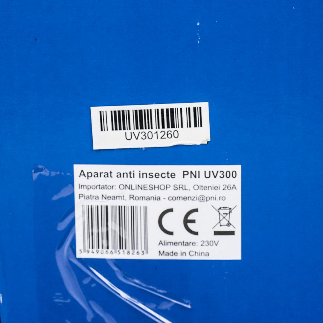 Aparat anti insecte PNI UV300 anti tantari, anti muste, insectocutor cu 2 tuburi ultraviolete, 20W, interior si exterior, montaj pe podea sau tavan, Dimensiuni: 440 x 260 x 85 mm, lUNGIME CABLU: 100CM, pUTERE: 20W — miniatură