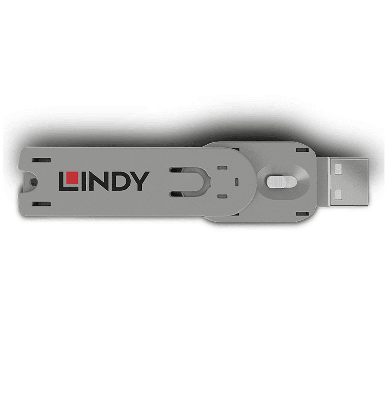 Lindy USB Type A Port Blocker Key, alb — miniatură