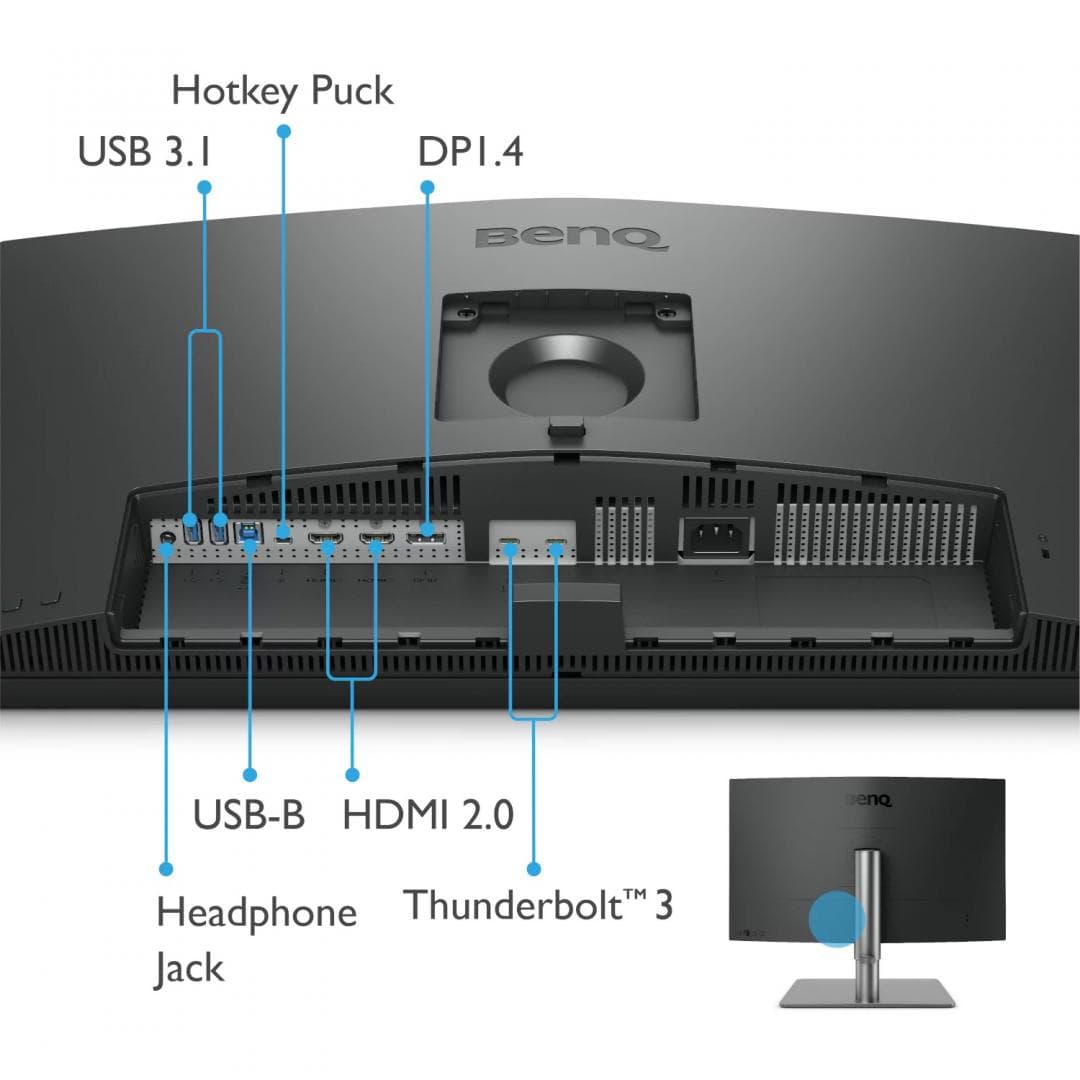 Monitor Consumer BenQ PD2725U, 27", 3840 x 2160 pixeli, Black — miniatură