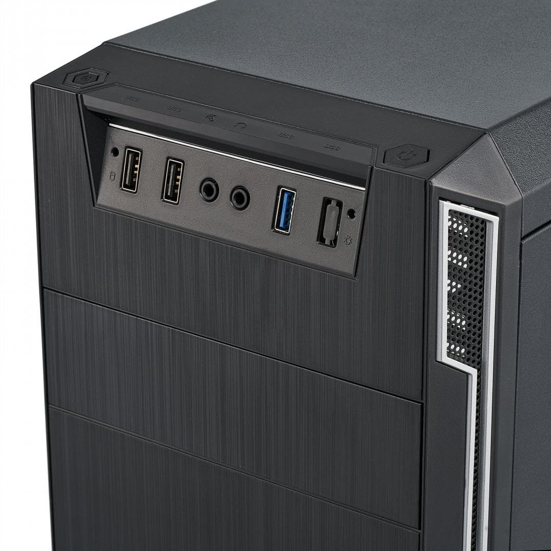 Carcasa PC Serioux OFFICE, fara sursa, Middle Tower, ATX, black — miniatură