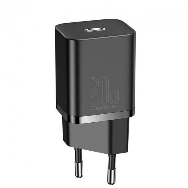 Incarcator Retea Baseus Super Si, 20 W, 1 port, Negru — miniatură