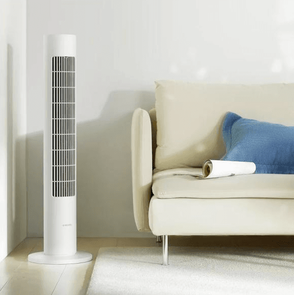 Xiaomi BPTSO2DMU. Type: Household tower fan, Product colour: White, Placement: Floor, Table. Power source type: DC, Power consumption (typical): 24 W, Energy consumption per 1000 hours: 1 kWh. Width: 290 mm, Depth: 290 mm, Height: 1014 mm — miniatură