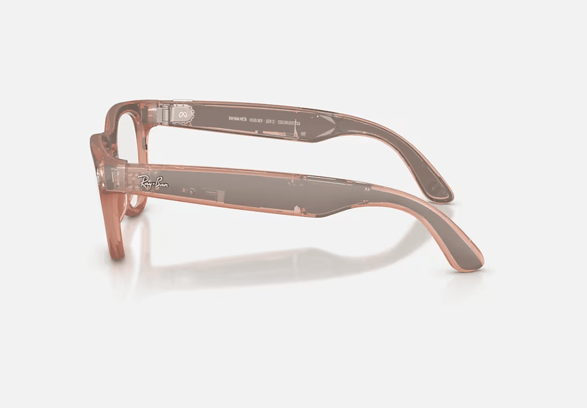 Ray-Ban Meta Headliner Gen 2 AI Glasses Matte Peach/Grey Transitions RW4013 68901Z 50 — miniatură