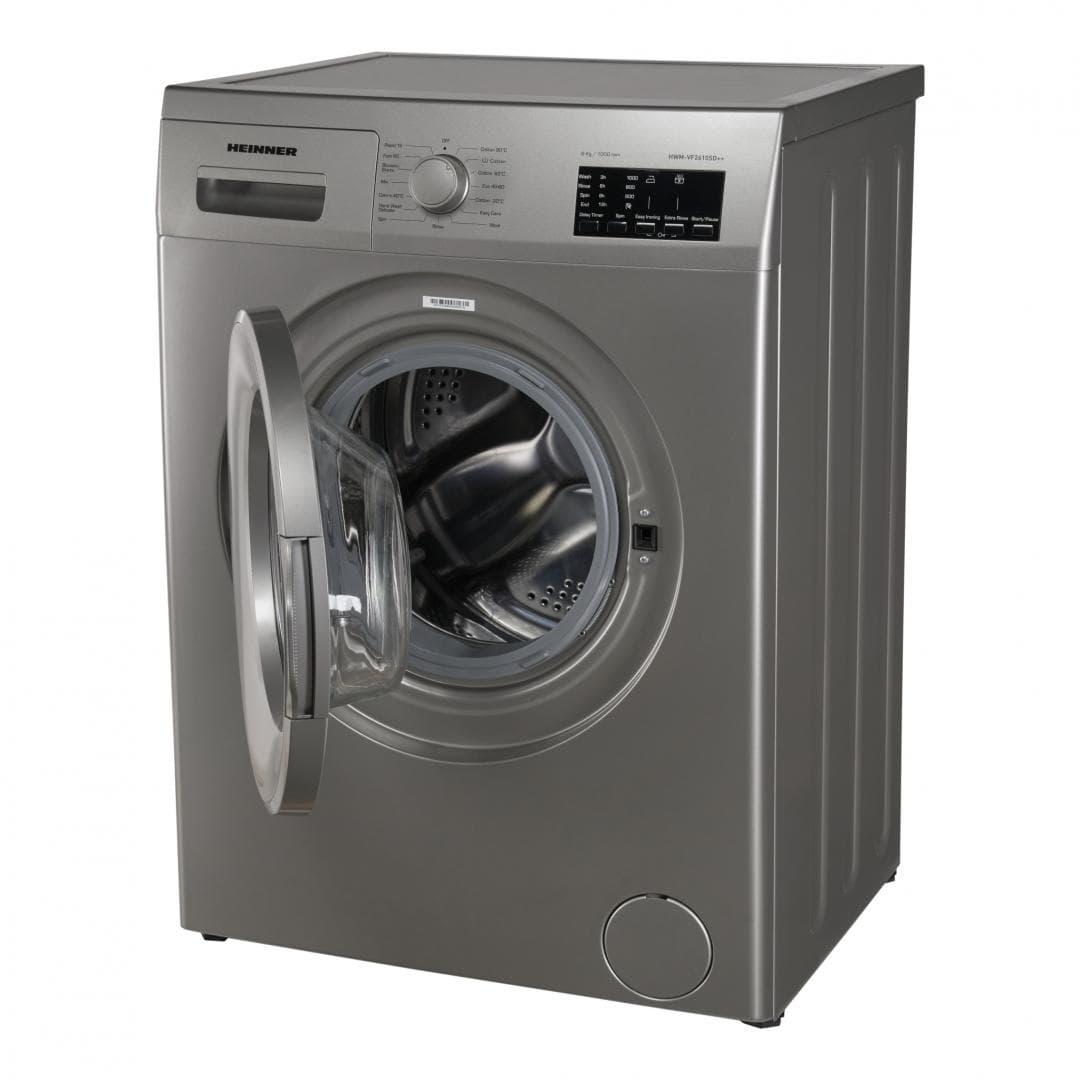 Masina de spalat rufe HEINNER HWM-VF2610SD++, 6 kg, 1000 rpm, Clasa: D, Argintiu — miniatură