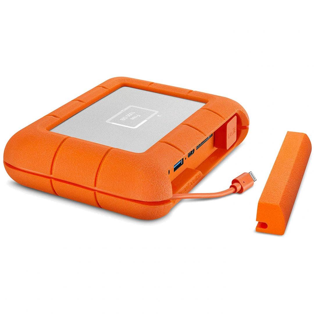 SSD extern LaCie Rugged, 500 GB, USB 3.2 Gen 2, Portocaliu