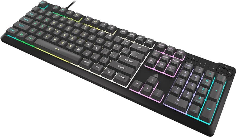 Tastatura Gaming CORSAIR K55 CORE RGB, RGB, USB, Gri — miniatură