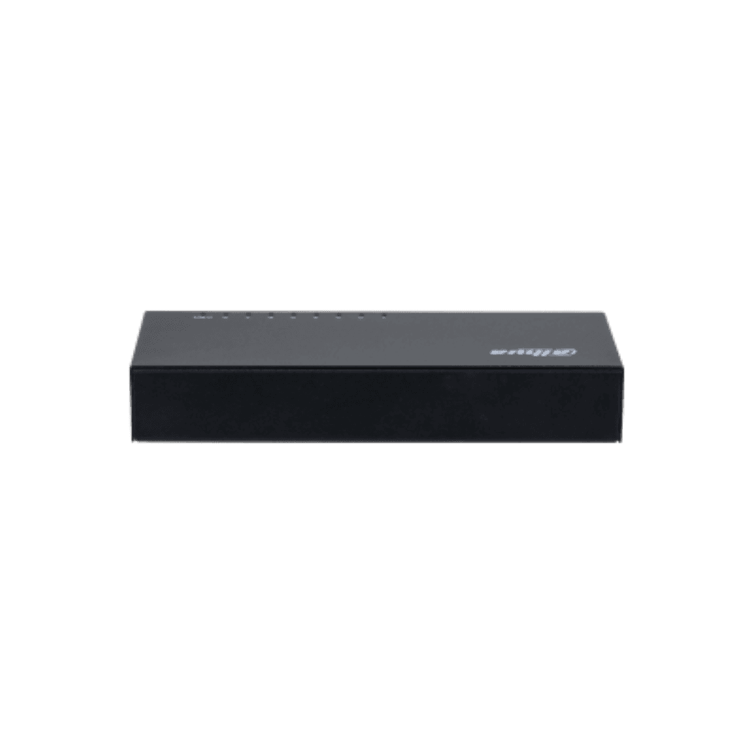 Switch Dahua PFS3008-8GT; 8 ports 10/100/1000Mbps; 186mm×106mm×33mm; Common Mode 4KV; Differential Mode 0.5KV; Greutate: 508g; — miniatură