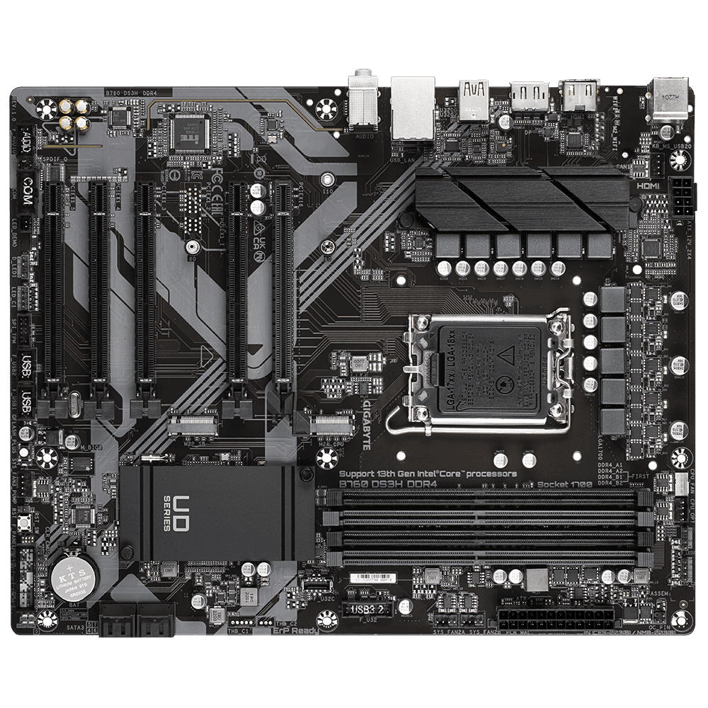Placa de baza Gigabyte B760 DS3H, Socket 1700, DDR5, ATX — miniatură