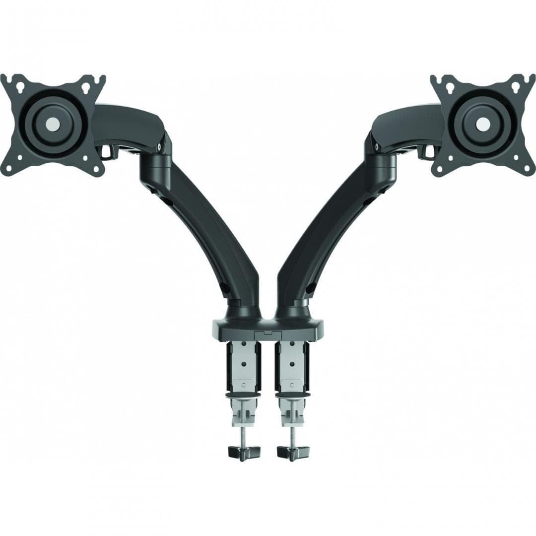 Suport Monitor de Birou Dublu, BARKAN M142P, 13" - 29", VESA 75x75, suporta pana la 6kg, negru