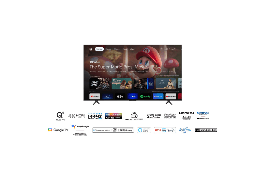 Televizor TCL QLED 85T8B, 214 cm, Smart Google TV, 4K Ultra HD, 100Hz, Clasa F (Model 2024) — miniatură