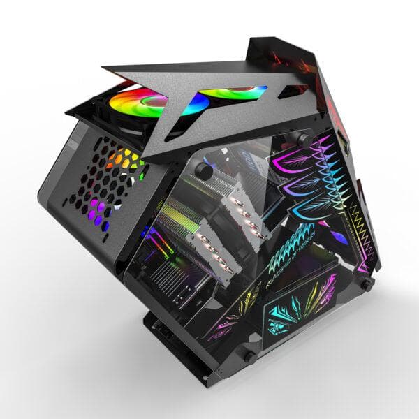 Carcasa PRO GAMING HERCULE BLACK, RGB, Mid Tower, Black — miniatură