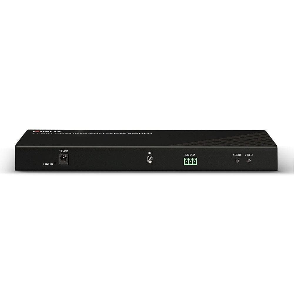 Lindy 9 Port HDMI 10.2G Multi-view Switch Description Connects 9 HDMI inputs and view on a single HDMI display Supports resolutions up to 3840x2160@30Hz 4:4:4 8bit Simple switching via push button, IR remote or RS-232 Seamless switching between sources Technical details Specifications AV — miniatură