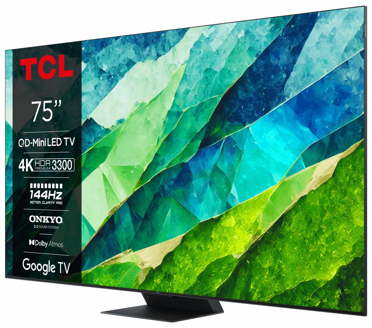 Televizor TCL MiniLed 75C855, 189 cm (75"), Smart TV, 4K, 100Hz, Negru — miniatură
