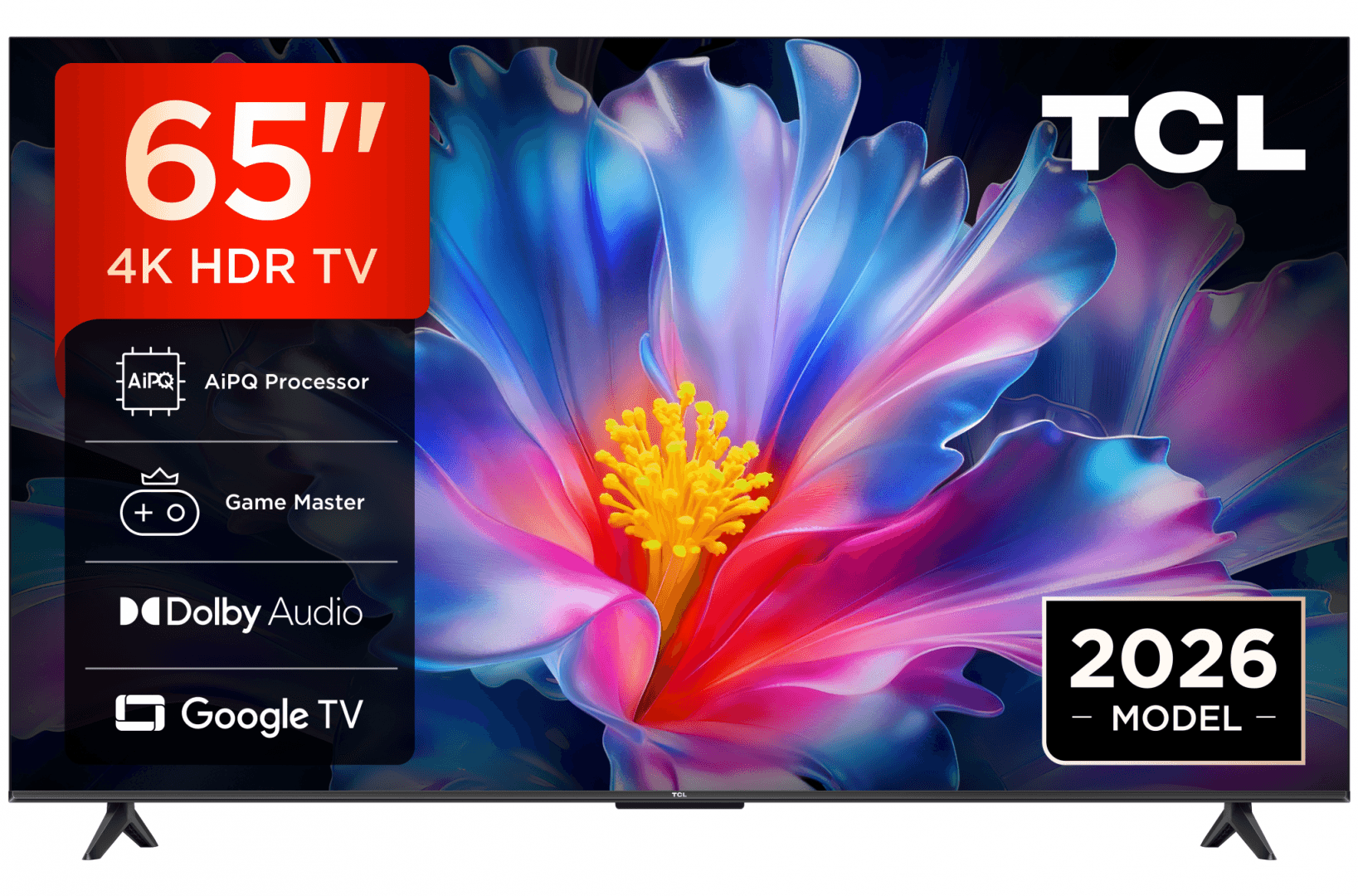 Televizor TCL LED 65P6L, 165 cm, Smart, Google TV, 4K