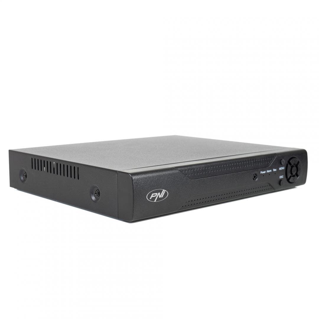 NVR PNI House IP716, 16 canale IP 4K, H.265, ONVIF PNI-IP716, Vizualizare pe mobil și PC: Android, iOS, Windows, 16 canale IP x 4K, RJ45 - 10/100 Mbps, Iesire audio: 1 x 3.5mm, Iesire video: VGA, HDMI, 2 x USB 2.0, Dimensiuni: 255 x 210 x 45 mm — miniatură
