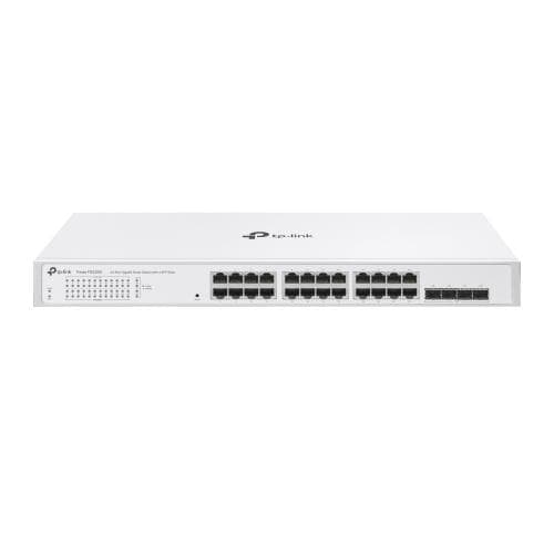 Switch TP-Link cu 24 de porturi, 24× 10/100/1000 Mbps RJ45 Ports (Auto- Negotiation/Auto MDI/MDIX), capacitate switch 56 Gbps, dimensiuni (440× 180×44 mm) — miniatură