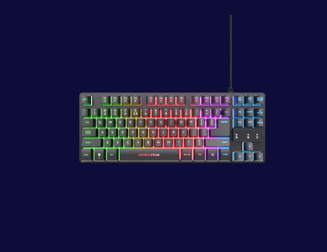 Kit Wired tastatura si mouse Trust GXT 798, negru — miniatură