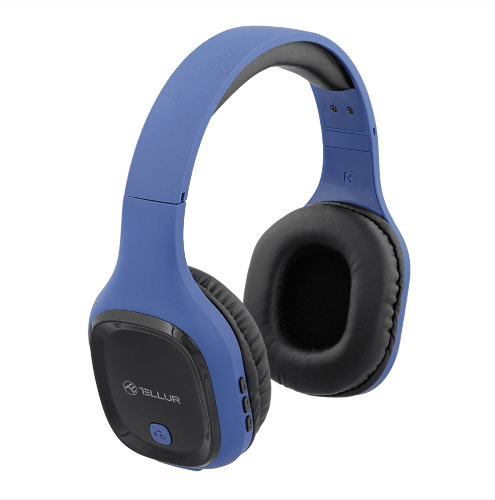Casti Head-band Tellur Pulse, Wireless/Wired, Albastru