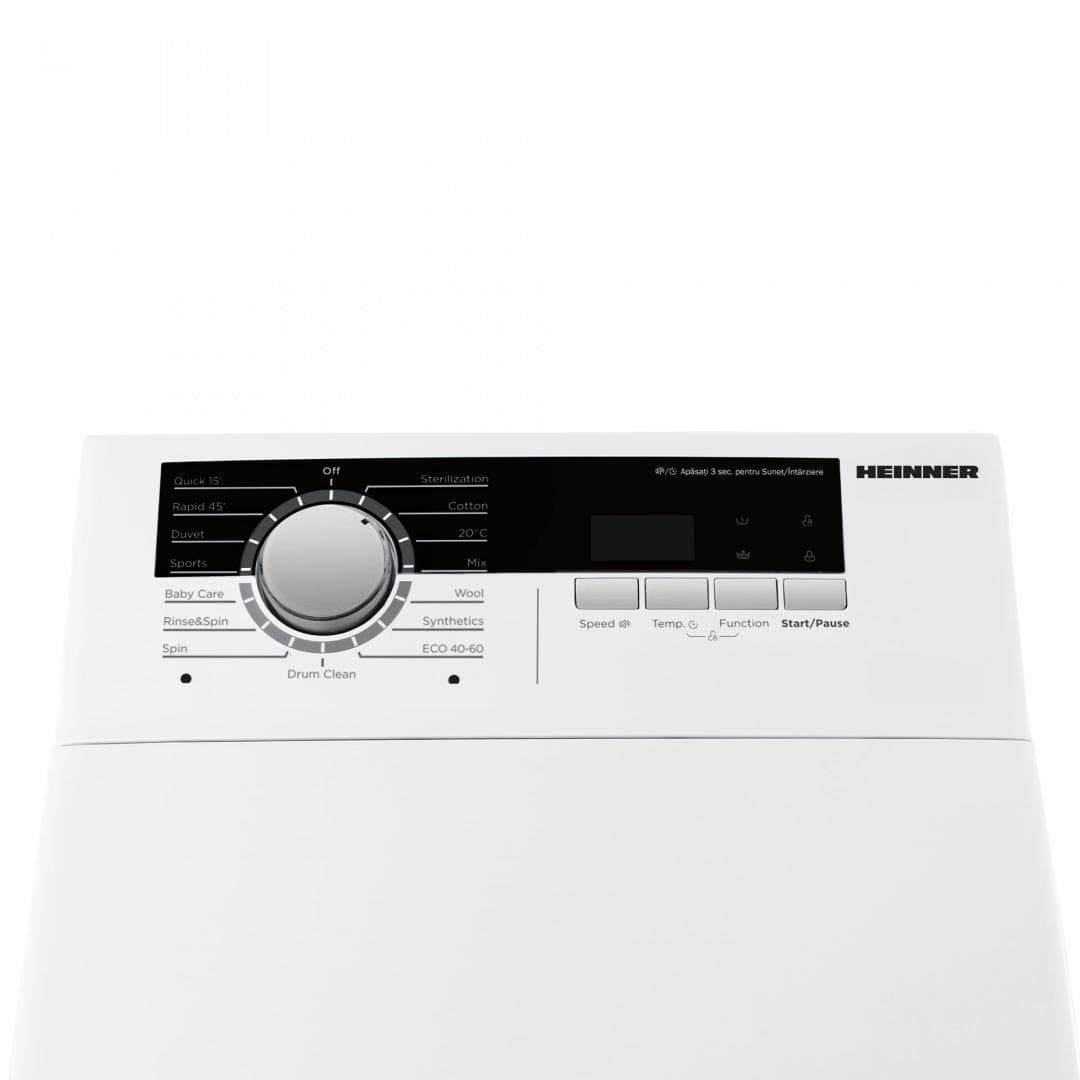 Masina de spalat rufe HEINNER HWM-TL8013IVA++, 8 kg, 1300 rpm, Clasa: A, Alb — miniatură