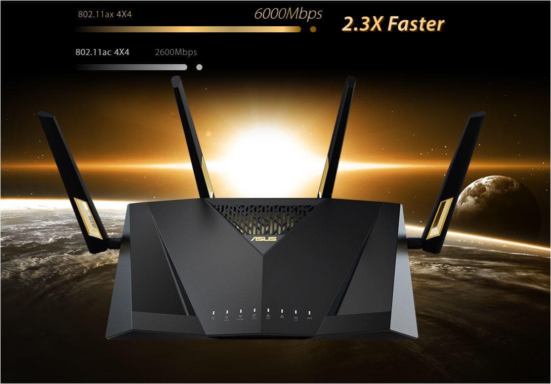 Router wireless ASUS RT-AX88U Pro, WIFI 6, Mesh, Dual Band — miniatură