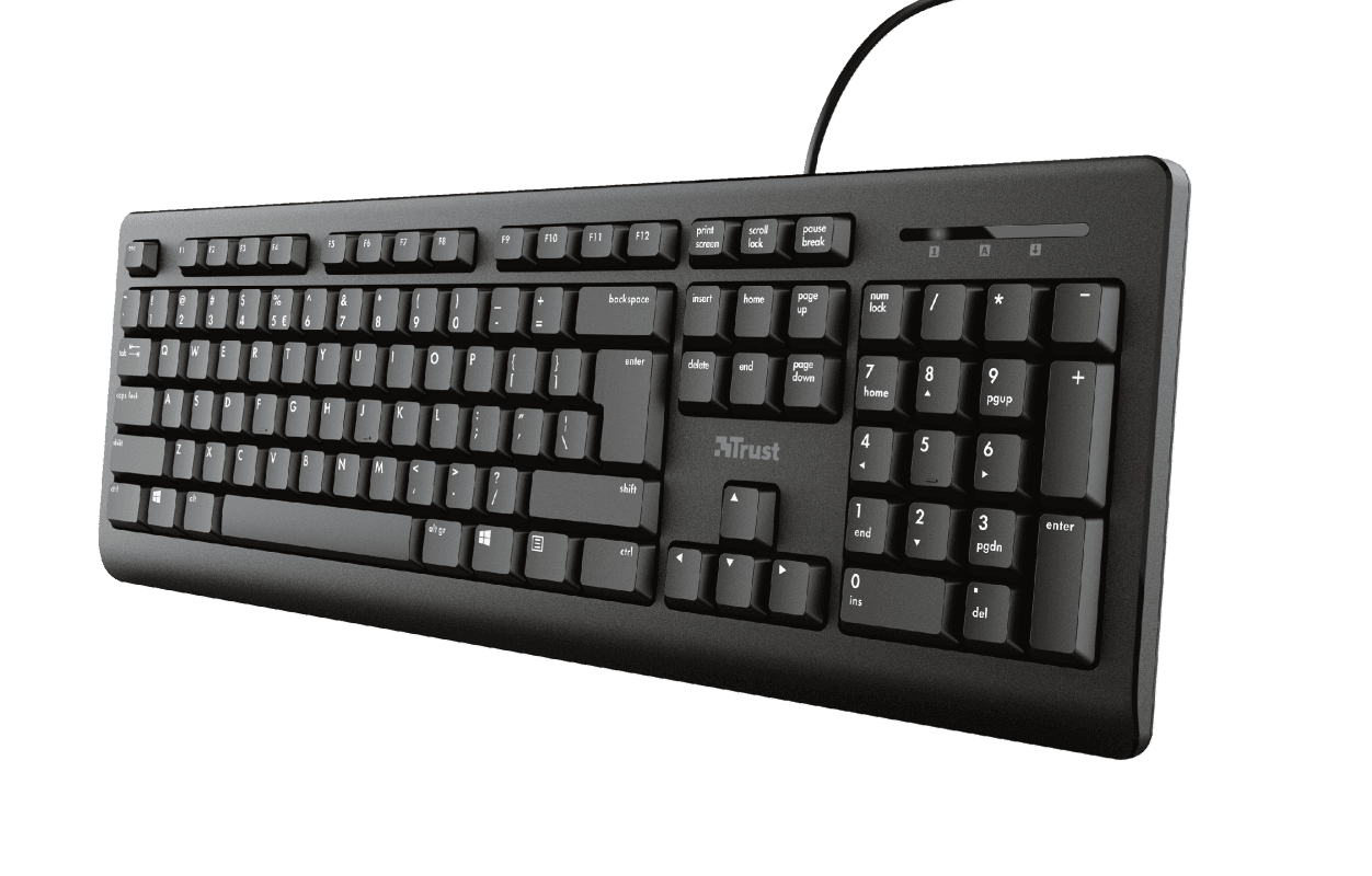 Kit wireless tastatura si mouse Trust Primo, taste numerice, negru — miniatură