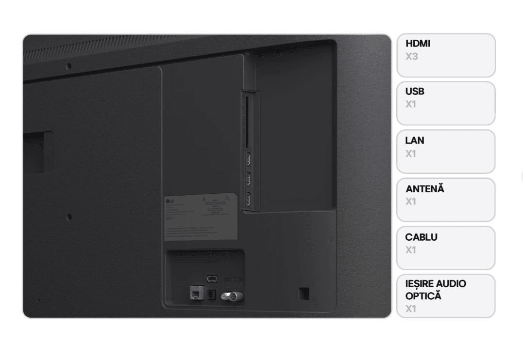 Televizor LG LED 43UA74003LB, 108 cm, Smart, 4K Ultra HD, Clasa G (Model 2025) — miniatură
