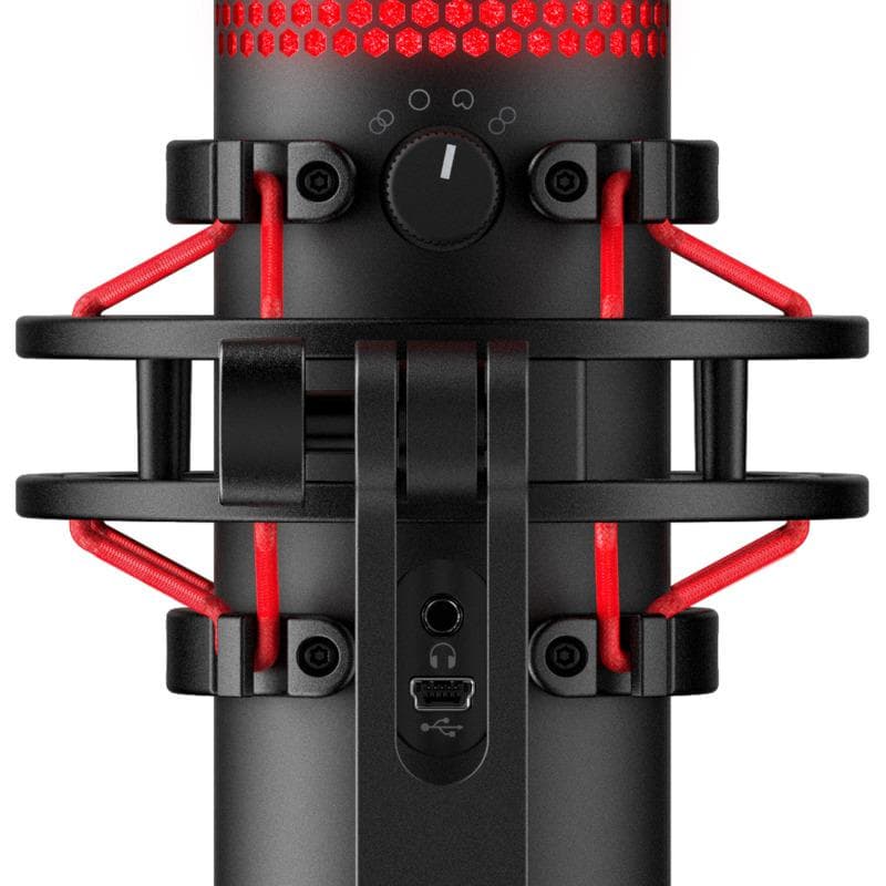 Microfon HP HyperX QuadCast, tip Condenser, USB, LED backlight — miniatură