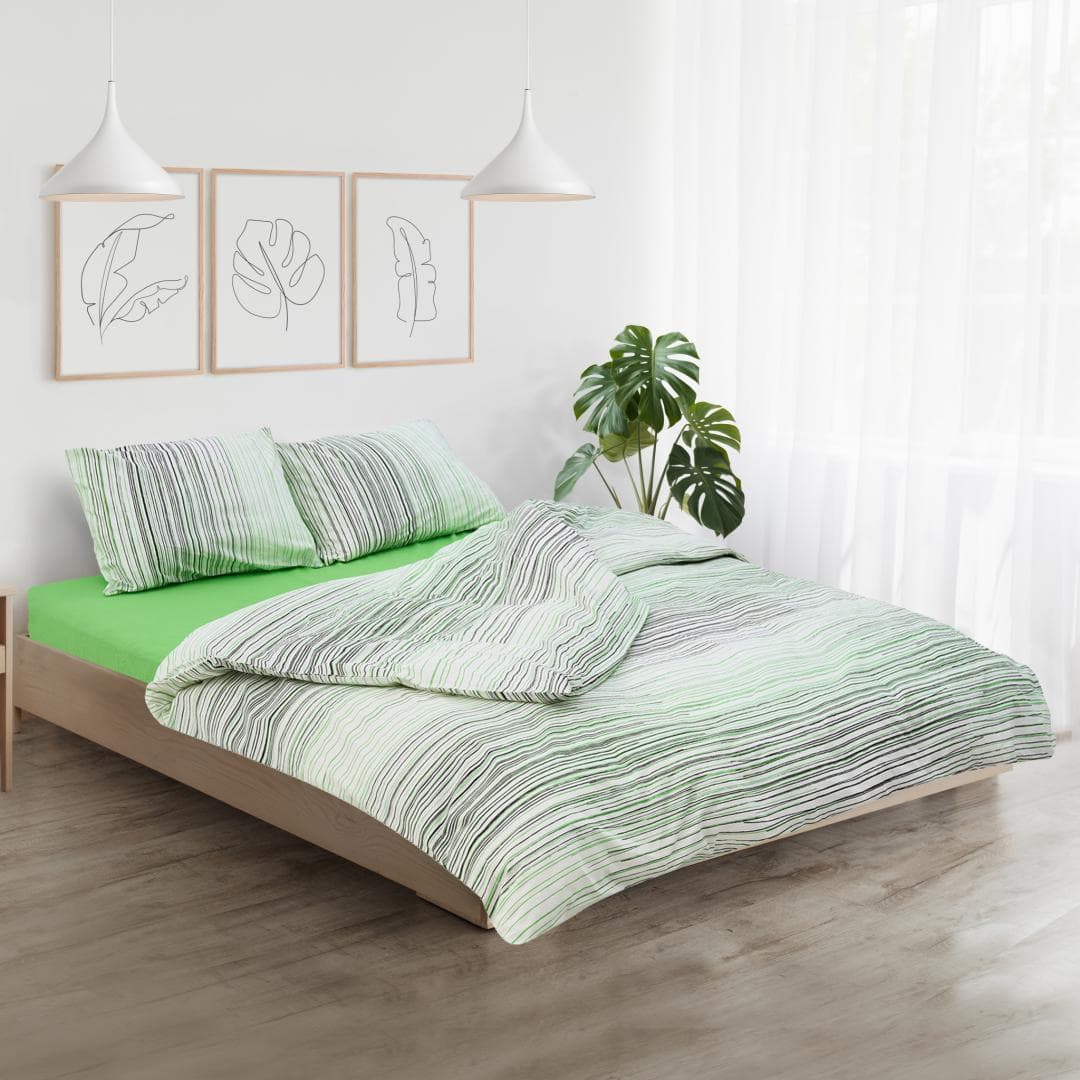 Set de pat,cearceaf cu elastic180x200,Mils — miniatură