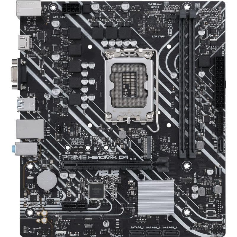 Placa de baza ASUS PRIME H610M-K D4, Socket 1700, DDR4, Micro-ATX