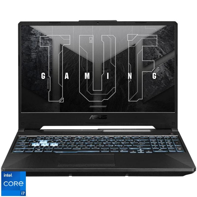 Laptop Gaming ASUS TUF Gaming F15 FX506HCB, cu procesor Intel Core i7 11800H, 15.6'' IPS, 16 GB DDR4, 1 TB, NVIDIA GeForce RTX 3050, 4GB GDDR6, Windows 10 Pro