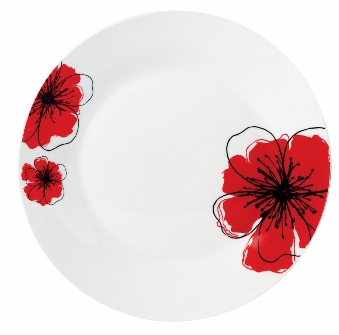 FARFURIE DESERT PORTELAN 19CM, RED FLOWER,VANORA HOME