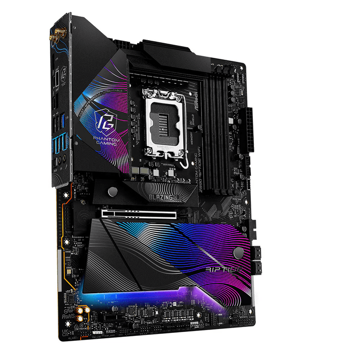 Placa de baza ASRock Phantom Gaming Z890 Riptide WiFi, LGA 1851, DDR5, ATX — miniatură