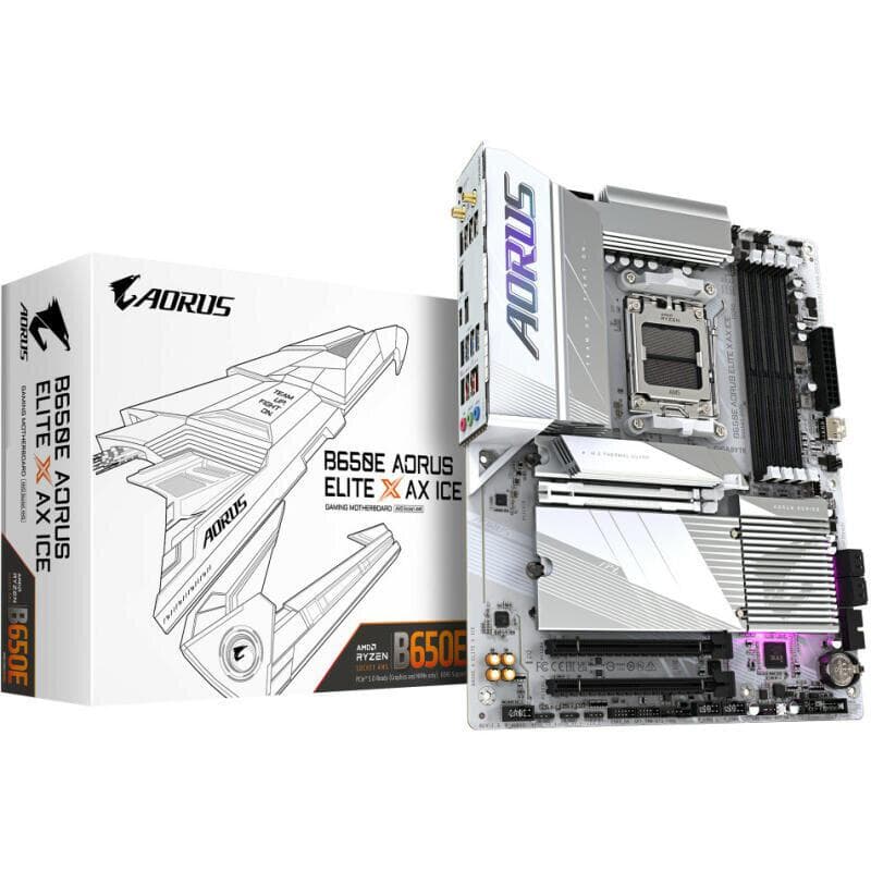 Placa de baza Gigabyte B650E AORUS ELITE X AX ICE, Socket AM5, DDR5, ATX