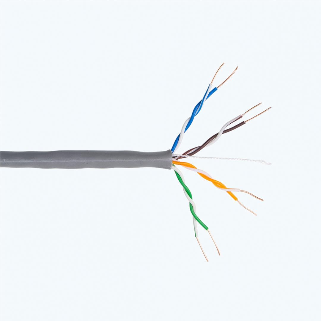 Cablu UTP CAT5e PNI U05 cu 4 perechi pentru internet 1 Gigabit si sisteme de supraveghere Rola 305m — miniatură