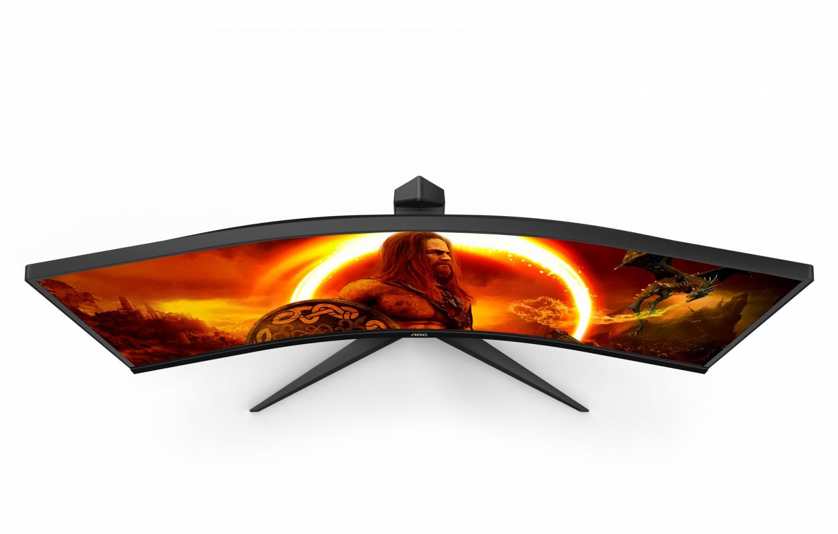 Monitor Gaming AOC CU34G2XE/BK, 34", 3440 x 1440 pixeli, Black, Red — miniatură