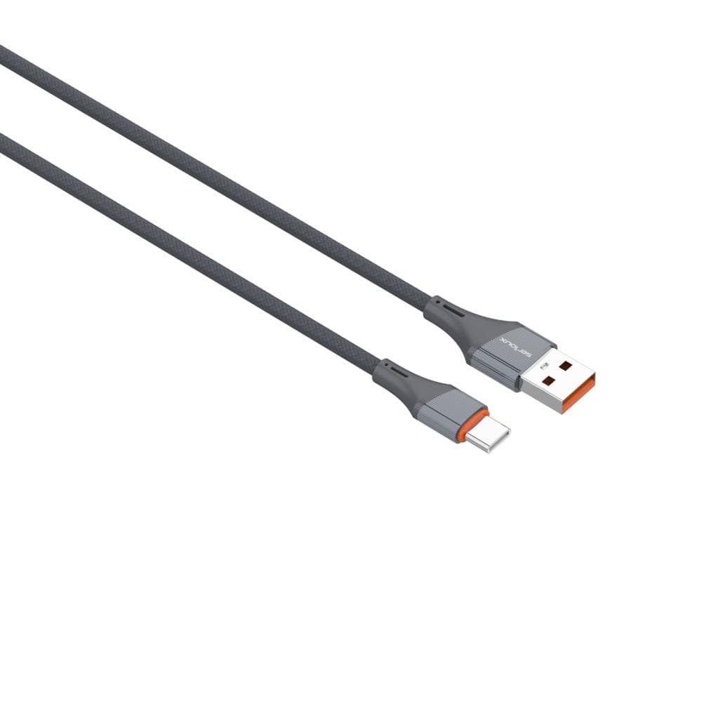 Cablu Serioux USB-A - TYPE-C 2M 30W.Lungime: 200 cm, ieșire: 30W, tip cablu: USB-A la USB-C, culoare: Gri, funcție: încărcare și sincronizare — miniatură
