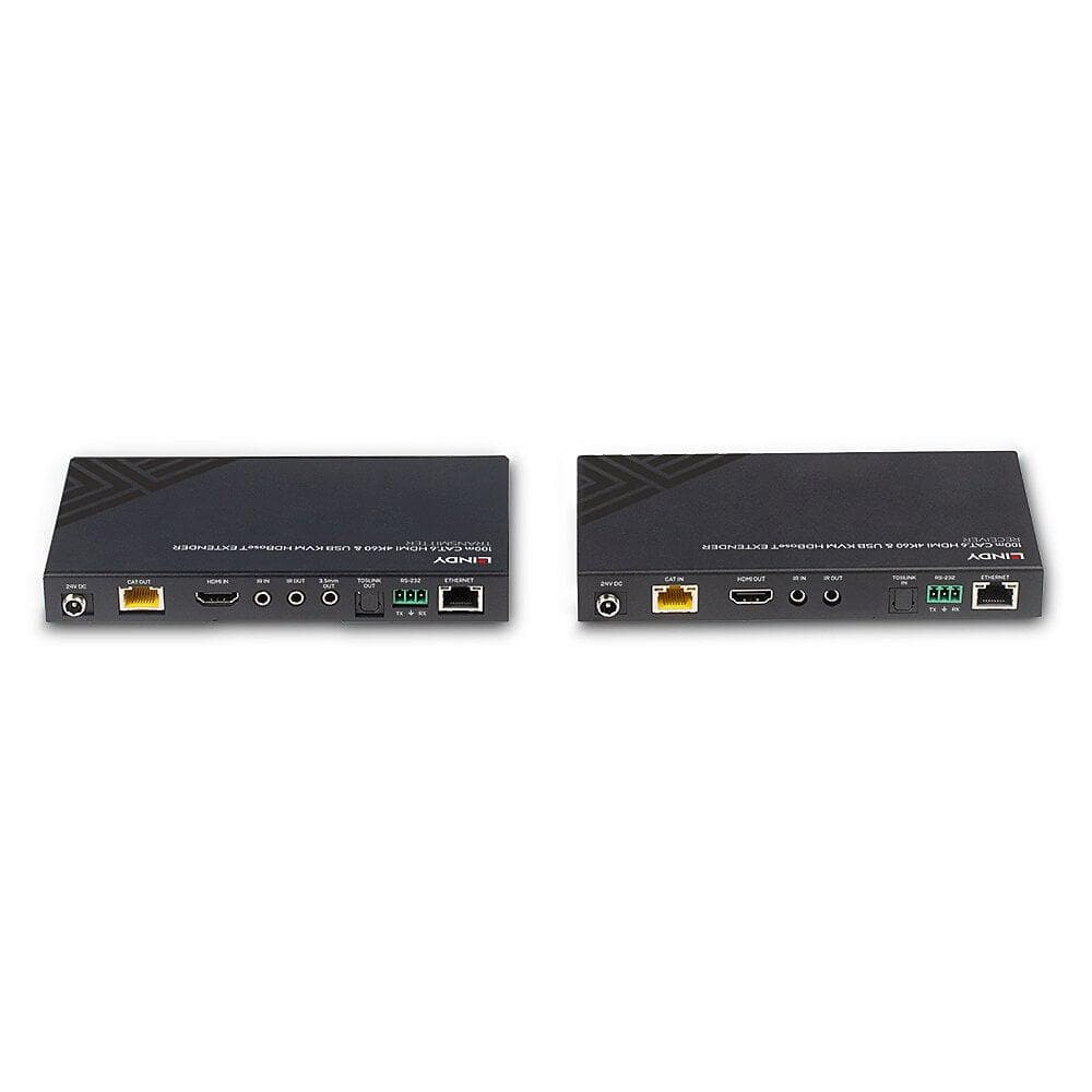 Lindy LY-38343 KVM Extender 100m Cat.6 HDMI 4K60, Audio, IR & RS-232 HDBaseT, USB 2.0 — miniatură