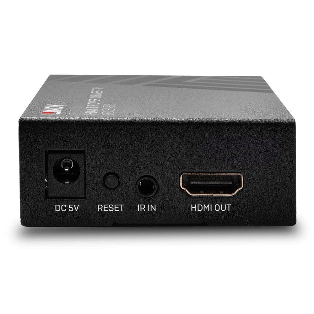 Lindy HDMI & IR over 100Base-T IP Receiver Description Add additional HDMI over IP receivers to create larger networked distribution setups Simple, scalable solution for developing 1-to-many or many-to-many installations Supports resolutions up to 1920x1080@60Hz 4:4: 4 8bit Supports IR extension — miniatură