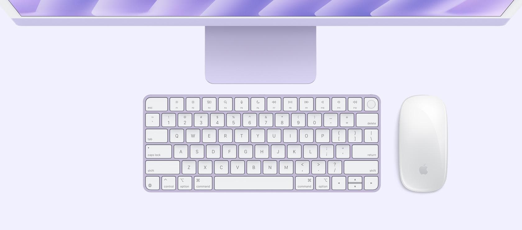Apple iMAC 24" Retina 4.5k/ Apple M4 (CPU 8-core, GPU 8-core, Neural Engine16-core)/16GB/512GB - Purple - INT KB (2024) — miniatură