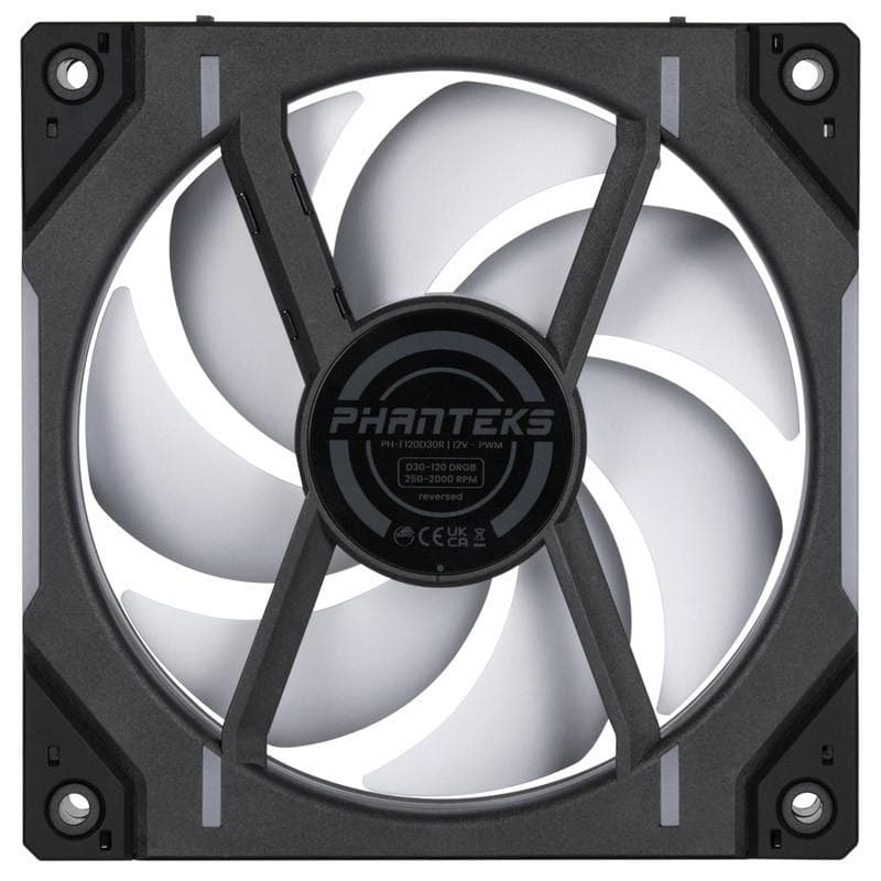 Ventilator Carcasa PHANTEKS D30-120, 12 cm, 2000 RPM, RGB — miniatură