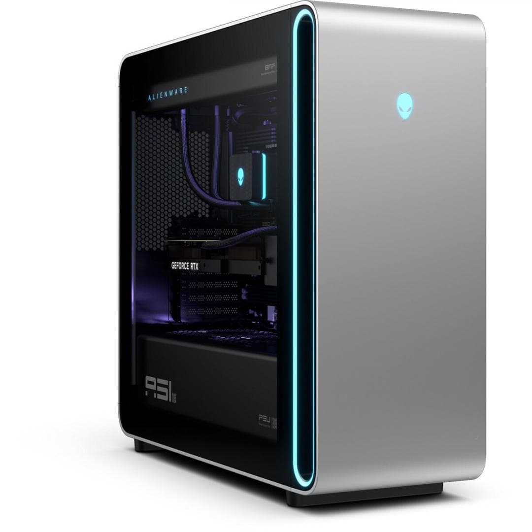 Desktop Gaming Dell Alienware Area-51 cu procesor Intel Core Ultra 9 U9-285K pana la 5.7 GHz, 64 GB DDR5, RTX 5090, Windows 11 Pro, Silver — miniatură