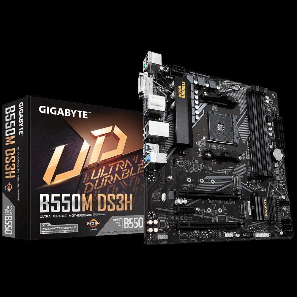 Placa de baza Gigabyte B550M DS3H, Socket AM4, DDR4, Micro-ATX — miniatură