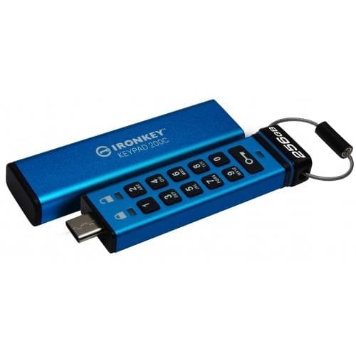 Memorie USB KINGSTON Keypad 200C 8 GB, USB Type-C, Albastru