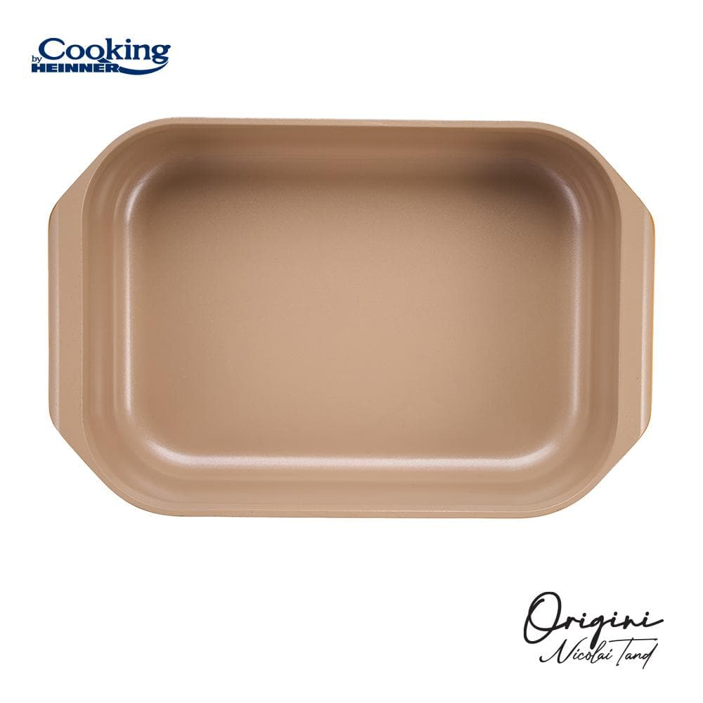 TAVA INALTA CUPTOR DIN ALUMINIU TURNAT + CAPAC 39 x 26 x 8.5 CM, 6 L, NICOLAI TAND, ORIGINI, COOKING BY HEINNER — miniatură