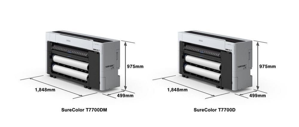 EPSON SC-T7700DM A0 LARGE FORMAT Multifunctional, 6 culori, viteza printare A1 3ppm, Rezolutie maxima:2.400 x 1.200 DPI, formate: 17", 24", 36", 44", A1, A0, B0, B1 (72.8x102.8 cm), Greutate 166 kg, Dimensiuni: 1.848‎ x 499 x 975 mm, Epson Cloud Solution PORT, Epson Smart Panel App, Memorie: 8 gb — miniatură
