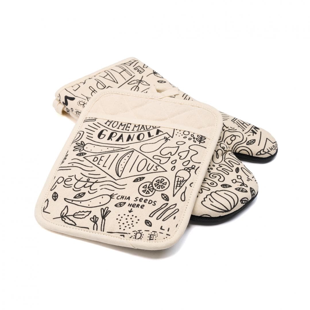SET BUCATARIE 2 PIESE BEJ — miniatură