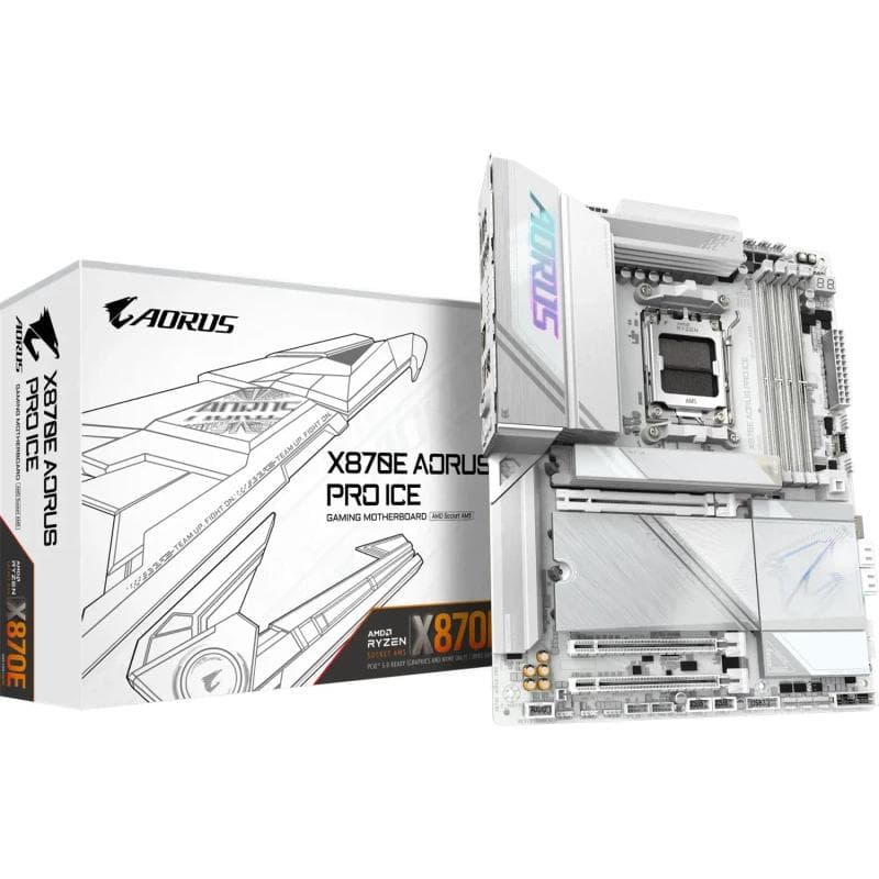 Placa de baza Gigabyte X870E AORUS PRO ICE, Socket AM5, DDR5, ATX